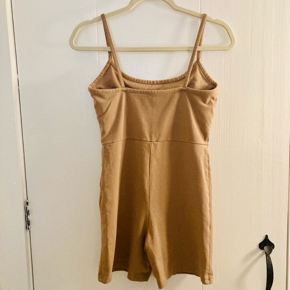 Madewell Knit Cotton Biker Unitard Beige Athleisure - Picture 5 of 7